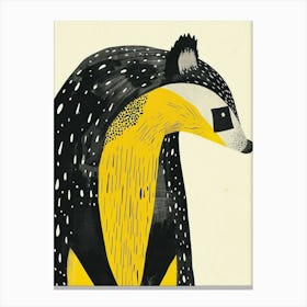 Yellow Badger 3 Canvas Print