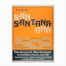 San Santana Ana Paramount Northwest 1000p Canvas Print