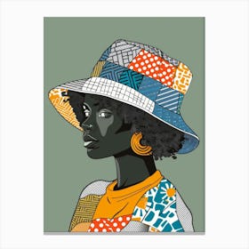 African Woman In Hat 9 Canvas Print