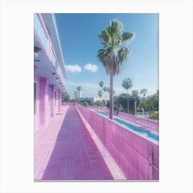 Pink Motel Canvas Print