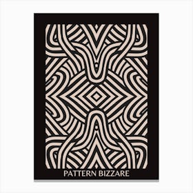 Black Pattern Bizarre 3 Canvas Print