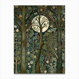 William Morris Moon In The Forest 6 Canvas Print