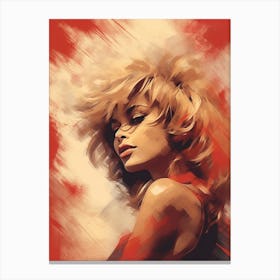 Tina Turner Retro Poster 4 Canvas Print