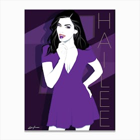 Hailee Steinfled - Retro 80s Style Canvas Print