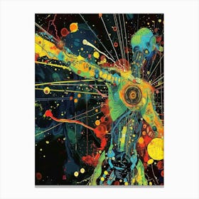 Alien Style Abstract Canvas Print