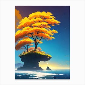 Tree On The Island 1 Canvas Print
