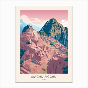 Machu Picchu Peru Travel Poster Canvas Print