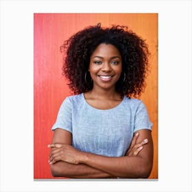 An African American Woman In Her Late Teens Or Early Twenties Her Skin Pinkish And Spotlessly Clean 2 1 Canvas Print