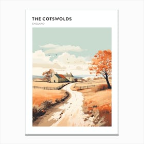 The Cotswolds England 2 Hiking Trail Landscape Poster Canvas Print