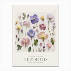 Fleurs Sechees, Dried Flowers Exhibition Poster 27 Canvas Print