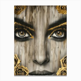 Gold Roses Canvas Print