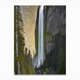 Horsetail Falls, United States Realistic Photograph (2) Canvas Print