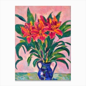 Lilies Artwork Name Flower Canvas Print