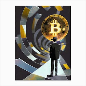 Bitcoin Man Canvas Print