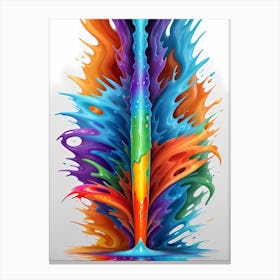 Colorful Splashes Of Paint Canvas Print