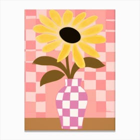 Sunflower Flower Vase 5 Canvas Print