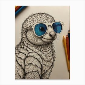 Meerkat In Sunglasses 1 Canvas Print