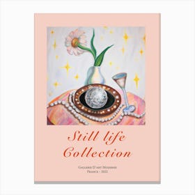 Still Life Collection Disco Ball And Stars Canvas Print