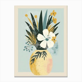 Pineapple Tree Illustration Flat 7 Canvas Print