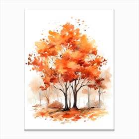 Cute Autumn Fall Scene 57 Canvas Print