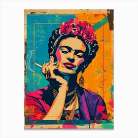 Frida Kahlo Vintage Poster 3 Canvas Print