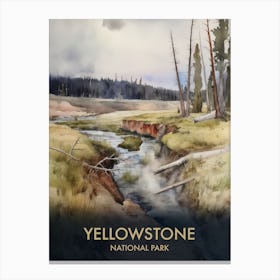 Yellowstone National Park Vintage Travel Poster 5 Canvas Print