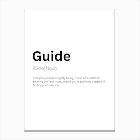 Guide Definition Meaning Canvas Print