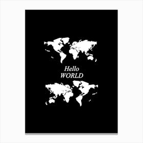 Hello World print Canvas Print