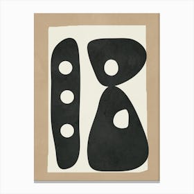 Black & White Mid Century Modern Art 1 Canvas Print