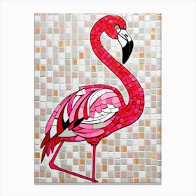 Mosaic Flamingo 1 Canvas Print