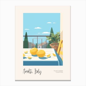 Amalfi, Italy Lemons 4 Italian Summer Collection Canvas Print