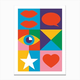 Geometric Bold Colour Modern Canvas Print