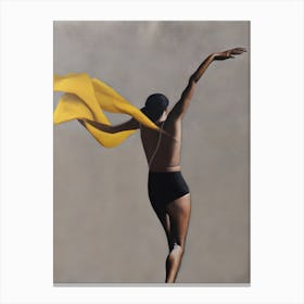 Dancer With Yellow Scarf Canvas Print