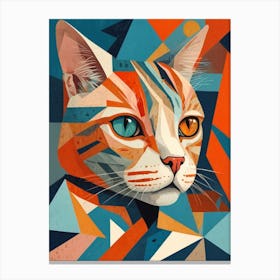 Abstract Cat Canvas Print