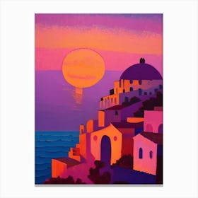 Amalfi Coast at Sunset 4 Canvas Print