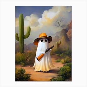 Ghost In A Hat Canvas Print