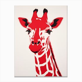 Red Giraffe Canvas Print