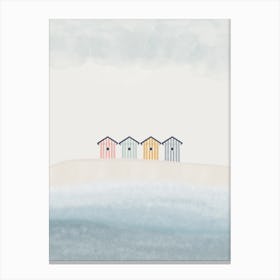 Beach Cabins Canvas Print