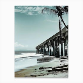 Pier At The Beach Canvas Print