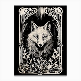 Italian Wolf Tarot Card 2 Canvas Print