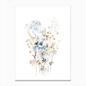 Blue And White Flowers Canvas Print