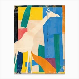 Giraffe 4 Cut Out Collage Canvas Print