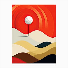 Golf Ball Minimalism print Canvas Print
