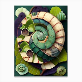 Pond Snail  Patchwork Canvas Print