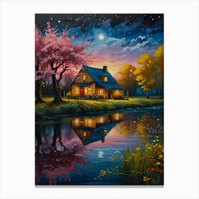 House By The Lake 1 Canvas Print