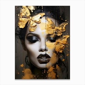 Gold Butterflies Canvas Print