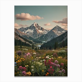 Wildflowers In The Mountains Canvas Print