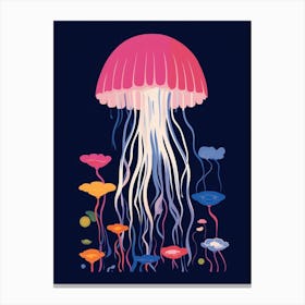 Turritopsis Dohrnii Importal Jellyfish Cartoon 3 Canvas Print