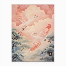 Vintage Japanese Inspired Bird Print Emu 2 Canvas Print