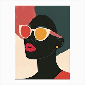 Black Woman With Sunglasses 1 Canvas Print